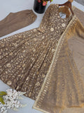 Festive Trending Designer Gown with Heavy sequence embroidery work Dupatta