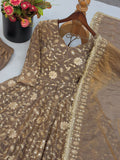 Festive Trending Designer Gown with Heavy sequence embroidery work Dupatta