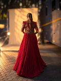 Genelia D’Souza’s Elegant Bollywood Fashion Rangoli Crush silk Lehenga Koti Set