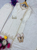 FESTIVAL SPECIAL SEQUENCE EMBROIDERY ON SILK FABRIC TOP AND PLAZZO WITH DUPATTA SET