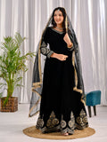 Pure heavy viscous velvet with heavy Embroidery multi sequence Work Designer Anarkali Suit