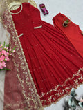 Heavy Fox Georgette with Embroidery Threads & Sequins Work Salwar Kameez