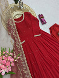 Heavy Fox Georgette with Embroidery Threads & Sequins Work Salwar Kameez