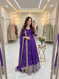 NewTrending Bhandhani Print Gown Pent & dupatta Reddy To Wear Set