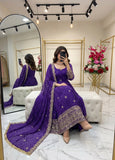 NewTrending Bhandhani Print Gown Pent & dupatta Reddy To Wear Set