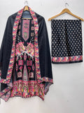 DESIGNER WEAR TRENDING TOP WITH PRINTED WORK AND STONE WORK TOP PLAZZO WITH DUPATTA SET
