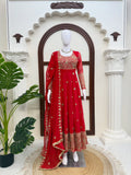 Georgette Fabric with Intricate Thread With sequence Work Salwar Kameez