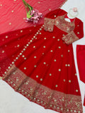 Georgette Fabric with Intricate Thread With sequence Work Salwar Kameez