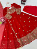 Georgette Fabric with Intricate Thread With sequence Work Salwar Kameez