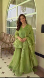 Salsa silk with Soft Micro Cotton Lining & Mukesh work Salwar Kameez