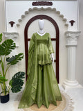 Salsa silk with Soft Micro Cotton Lining & Mukesh work Salwar Kameez