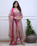 Pure SALSA With Embroidery*Work With Sleeves Salwar Kameez