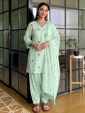 New Designer Party Wear Look Mul Chandheri & Farshi Palazzo With Dupatta set