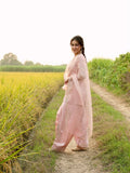 New Designer Party Wear Look Pur Roman Glass Satin Top & Farshi Palazzo With Dupatta set