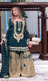 New Designer Party Wear Look Heavy Faux Georgette Top Plazzo & Dupatta Set