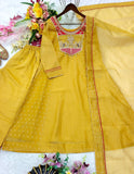 Pure Salsa & Salsa Butty Silk With Embroidery Beds Work Salwar Kameez