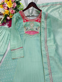 Pure Salsa & Salsa Butty Silk With Embroidery Beds Work Salwar Kameez