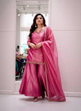 Beautiful fandy silk with 5mm sequins and zari Embroidery work Salwar Kameez