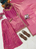 Beautiful fandy silk with 5mm sequins and zari Embroidery work Salwar Kameez