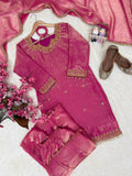 Beautiful fandy silk with 5mm sequins and zari Embroidery work Salwar Kameez