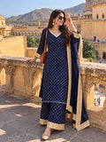 Beautiful Georgette with Digital print With Fancy Lace in neck & Sleeves Salwar Kameez