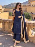 Beautiful Georgette with Digital print With Fancy Lace in neck & Sleeves Salwar Kameez