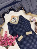 Beautiful Georgette with Digital print With Fancy Lace in neck & Sleeves Salwar Kameez