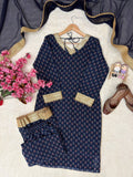 Beautiful Georgette with Digital print With Fancy Lace in neck & Sleeves Salwar Kameez