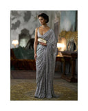 FAUX Georgette With Heavy 5MM & 3MM Khichdi Sequence Embroidery Work Saree