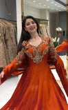 New Party Wear & Festive Look Pure Roman Silk Anarkali Gown Dupatta & Plazzo Set