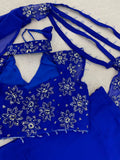 Georgette with Embroidery Sequins multi thread Work elegant Sequins Lehenga Choli
