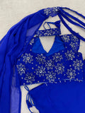 Georgette with Embroidery Sequins multi thread Work elegant Sequins Lehenga Choli