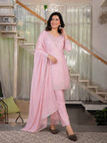Heavy Natural Crep Silk With Bids Hand Work Full Hand Work Designer Party Wear Look top with farshi salwar