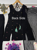 FESTIVAL SPECIAL SEQUENCE EMBROIDERY ON FAUX GEORGETTE FABRIC TOP AND PLAZZO WITH DUPATTA SET