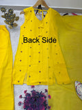 FESTIVAL SPECIAL SEQUENCE EMBROIDERY ON FAUX GEORGETTE FABRIC TOP AND PLAZZO WITH DUPATTA SET