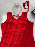 Heavy Soft Net with Intricate Thread With Sequence work Salwar Kameez
