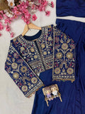 Premium Chinon Silk NEWLY LAUNCHED READY TO WEAR LEHENGA SAREE DESIGN SET
