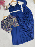 Premium Chinon Silk NEWLY LAUNCHED READY TO WEAR LEHENGA SAREE DESIGN SET