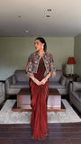Premium Chinon Silk NEWLY LAUNCHED READY TO WEAR LEHENGA SAREE DESIGN SET