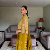 Premium Chinon Silk NEWLY LAUNCHED READY TO WEAR LEHENGA SAREE DESIGN SET