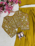 Premium Chinon Silk NEWLY LAUNCHED READY TO WEAR LEHENGA SAREE DESIGN SET