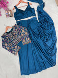 Premium Chinon Silk NEWLY LAUNCHED READY TO WEAR LEHENGA SAREE DESIGN SET
