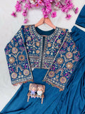 Premium Chinon Silk NEWLY LAUNCHED READY TO WEAR LEHENGA SAREE DESIGN SET