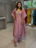 Pure Salsa Crush Silk With Embroidery 5mm Sequence Work Co-Ord Set
