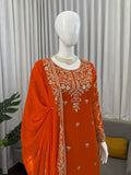 Faux Georgette with Intricate Thread with Sequence work Salwar Kameez