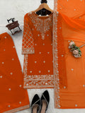 Faux Georgette with Intricate Thread with Sequence work Salwar Kameez