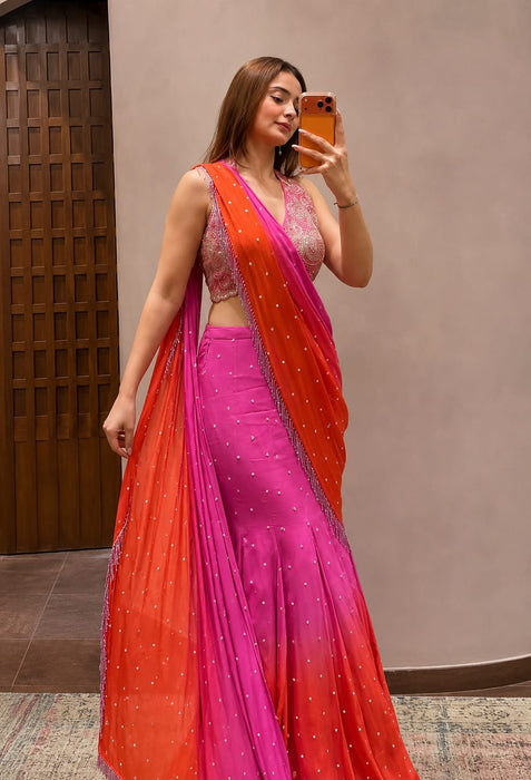 Premium Designer Lehenga Saree with Beautiful Digital Print