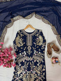 Beautiful GEORGETTE with Beautiful 5mm sequins Thread & zari embroidery work Salwar Kameez