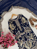 Beautiful GEORGETTE with Beautiful 5mm sequins Thread & zari embroidery work Salwar Kameez