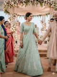 Premium Soft Butterfly Net Lehenga Choli Embellished With Beautiful Embroidery Work